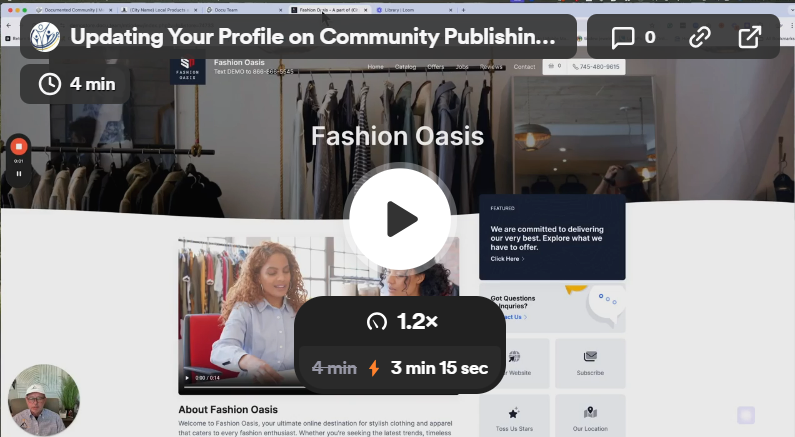 Video tutorial on profile updates for 