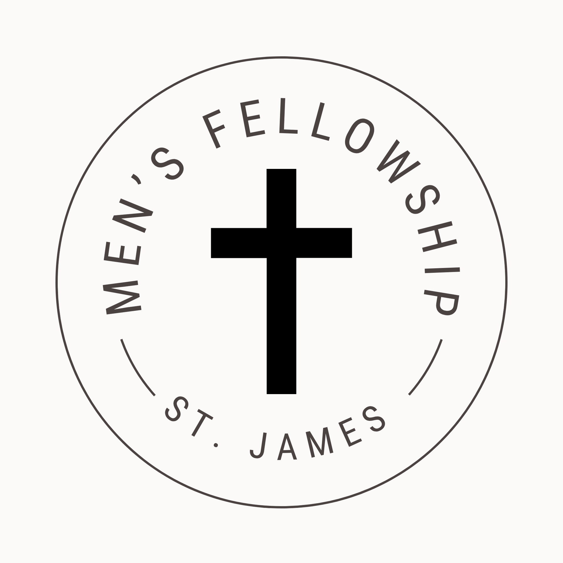 Men's Fellowship round logo with a cross in the middle