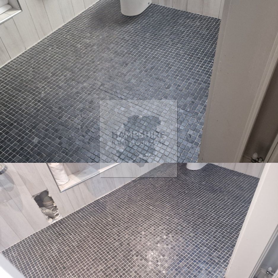 Multiple Ingrained Textured Operation And Maintenance Reference: Slate Floor Restoration Husband Wife Experts