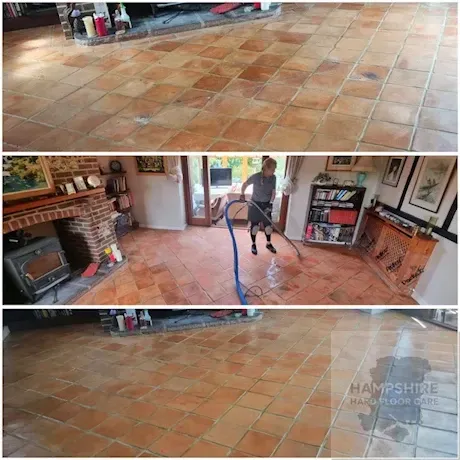 Terracotta  Floor Cleaning Petersfield