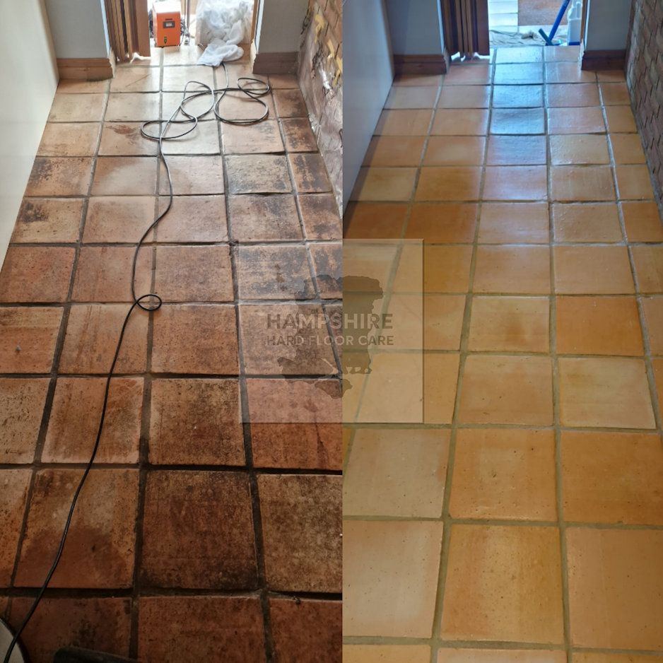 Terracotta floor in country home revived with professional restoration