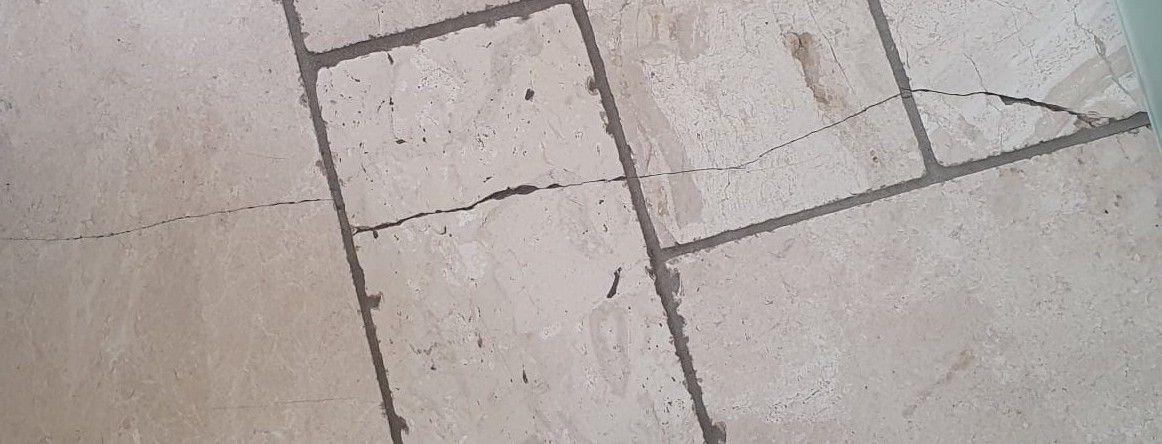 Cracked Travertine Floor