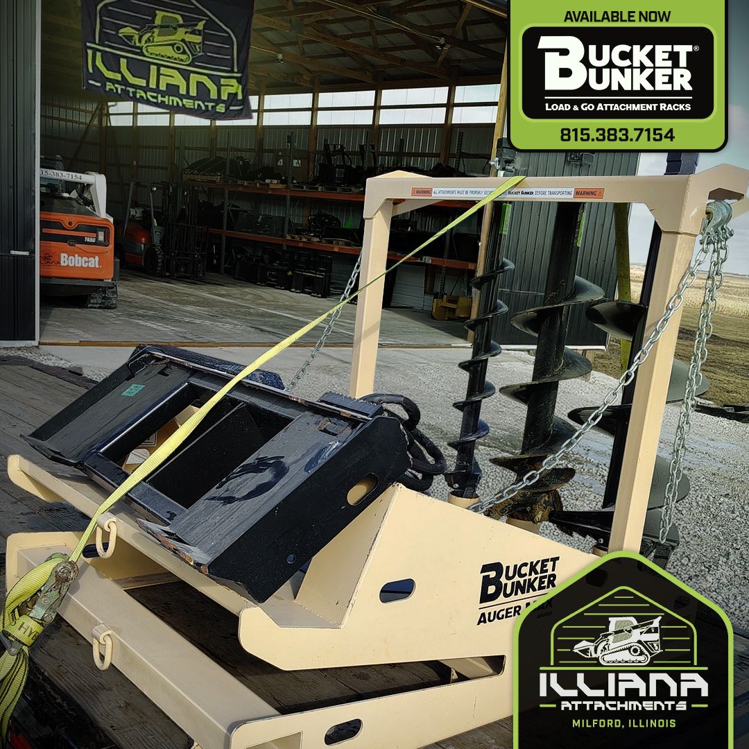 Loader Bucket Rack Dealer Locator | Bucket Bunker® Load & Go Attachment Racks