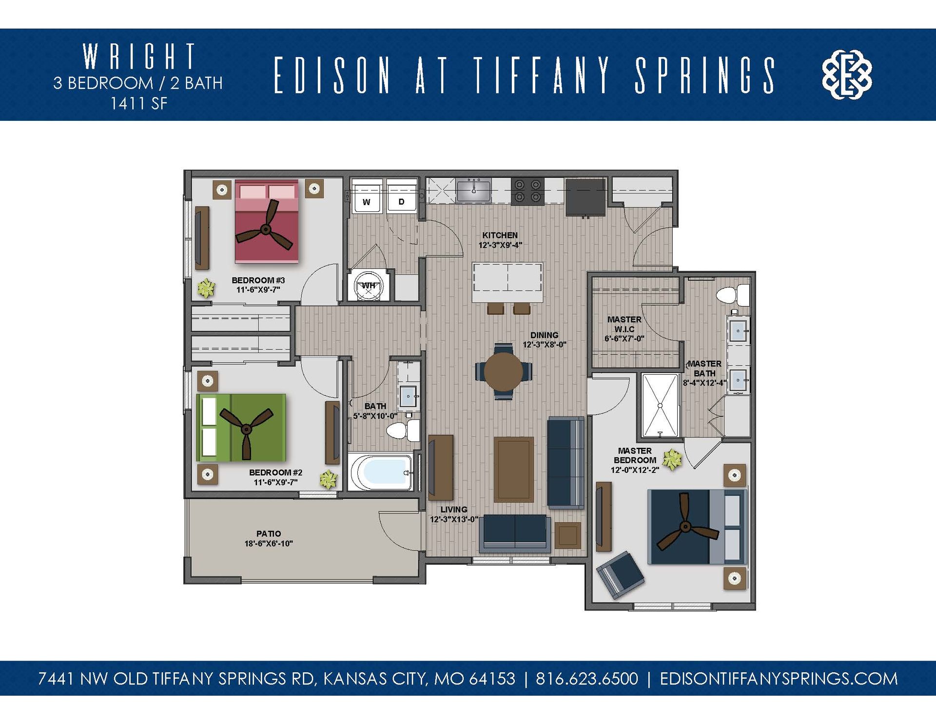 A floor plan for a house called tiffany springs