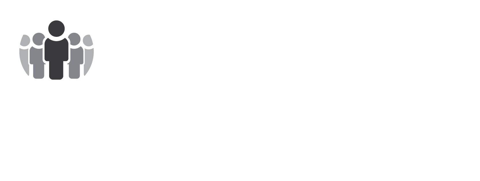 Group of people icon with one person highlighted.