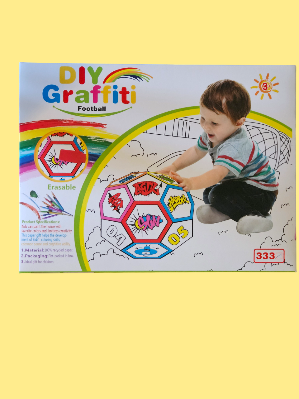 Pelota de cartón para pintar DIY Graffiti Football