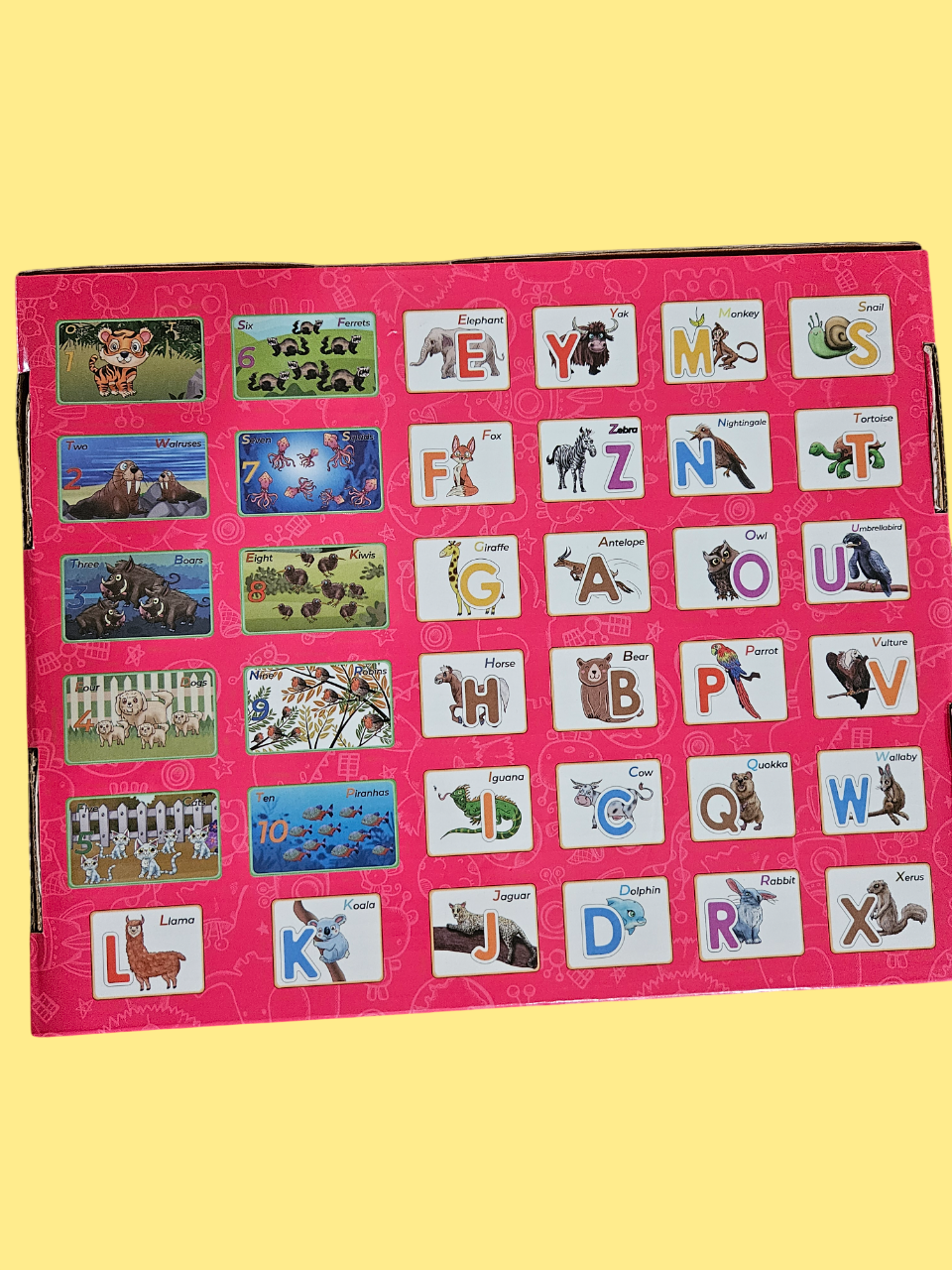 Tarjetas Educativas en Ingles de Animales, Letras y Números