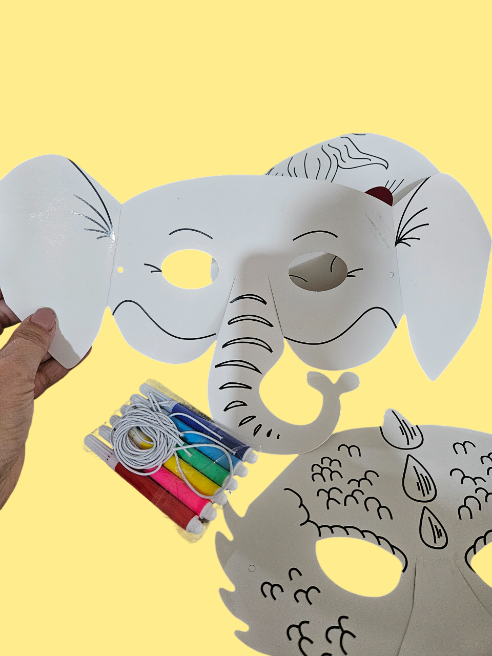 Juego creativo: Máscaras de Animales para Colorear