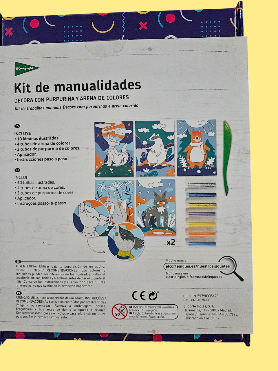 Kit de Manualidades con Purpurina y Arena de Colores