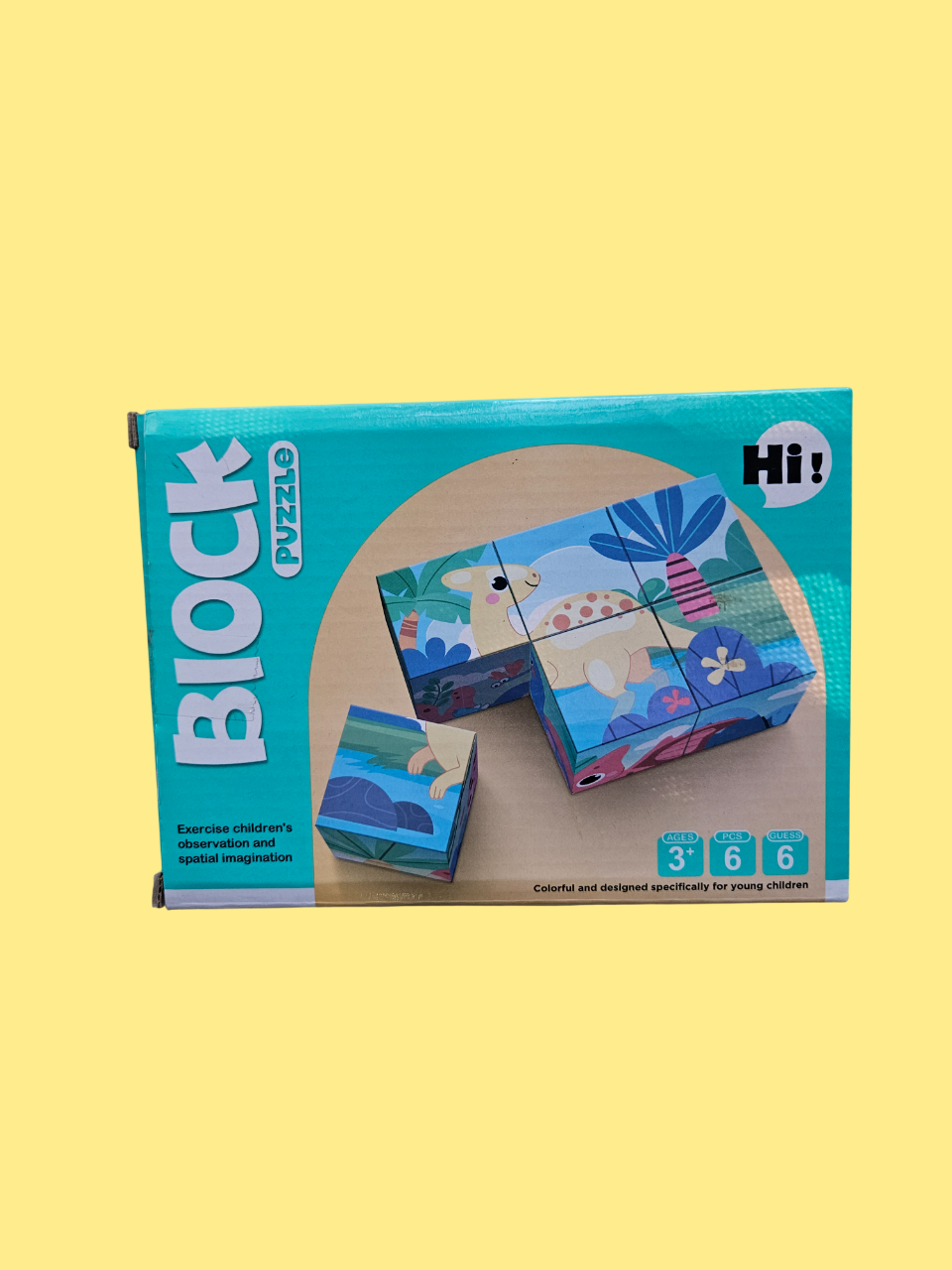 Bloques Rompecabezas Didáctico – Animales (6 piezas)