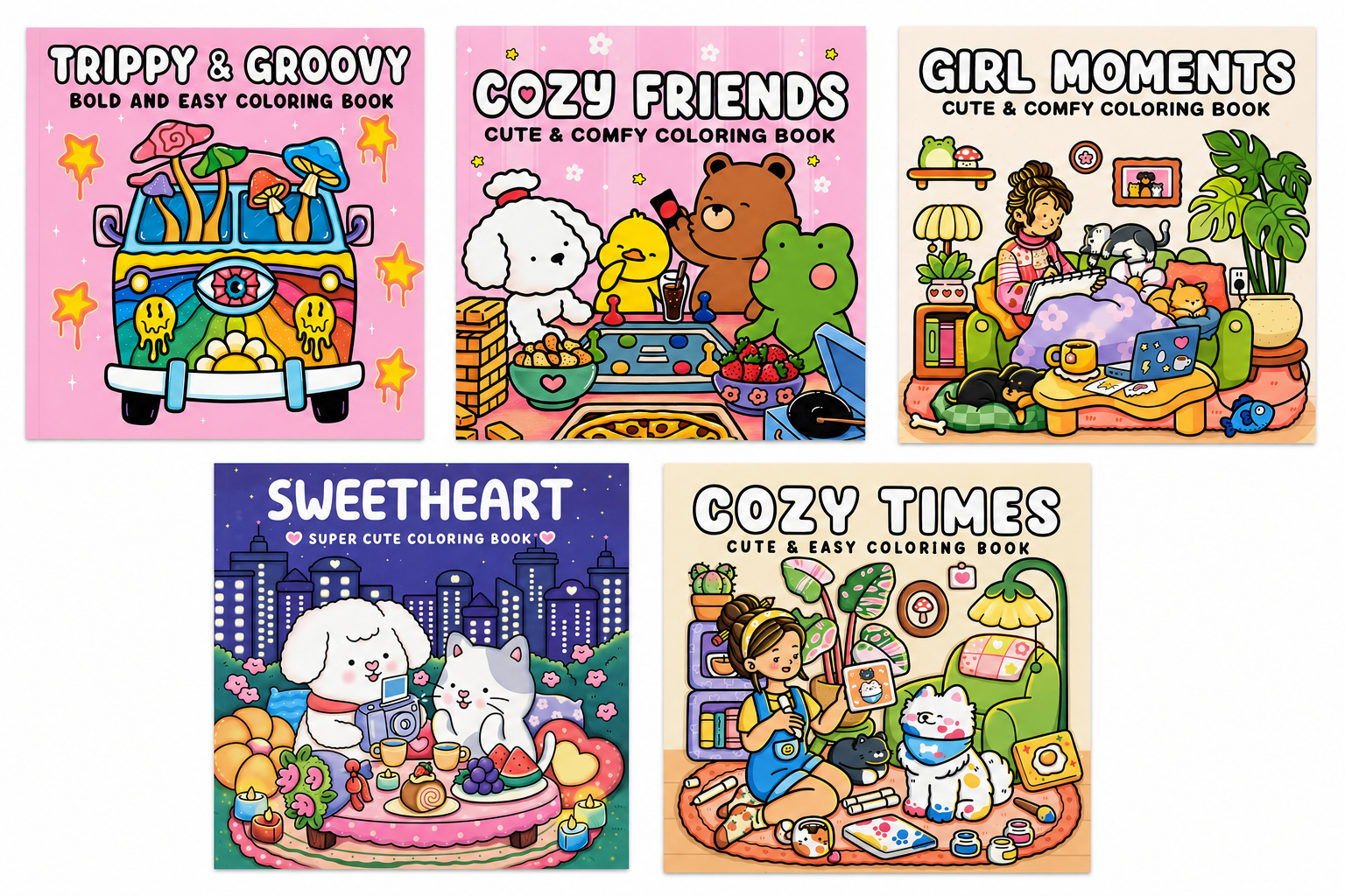 Libros para Colorear “Cute & Cozy Collection”