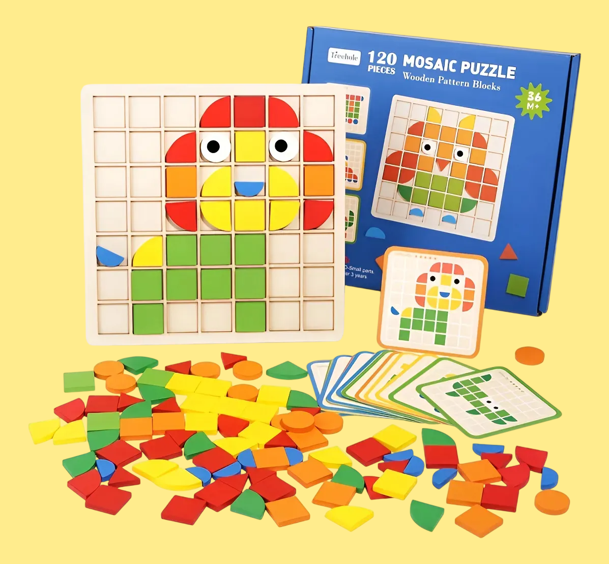 Rompecabezas Mosaico de Madera – 120 Piezas