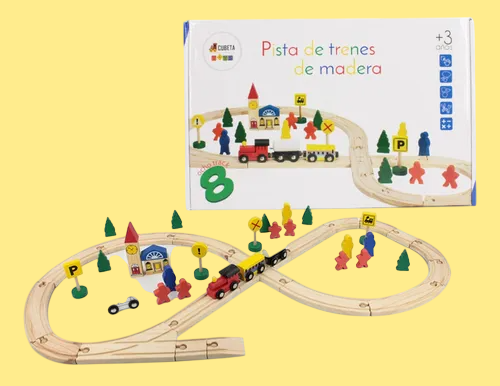Pista de trenes de Madera