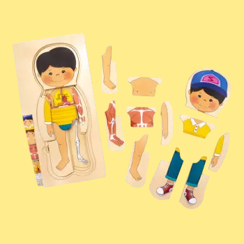Rompecabezas de madera “Cuerpo humano niño”