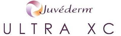 The Juvederm Ultra XC logo: a spiral with purple and orange, below the text 