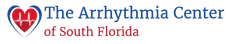 Logo for The Arrhythmia Center of South Florida featuring a heart icon with an EKG line.