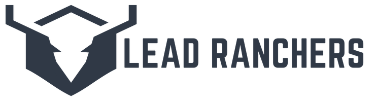 Lead Ranchers logo with a stylized bull head icon and dark gray text