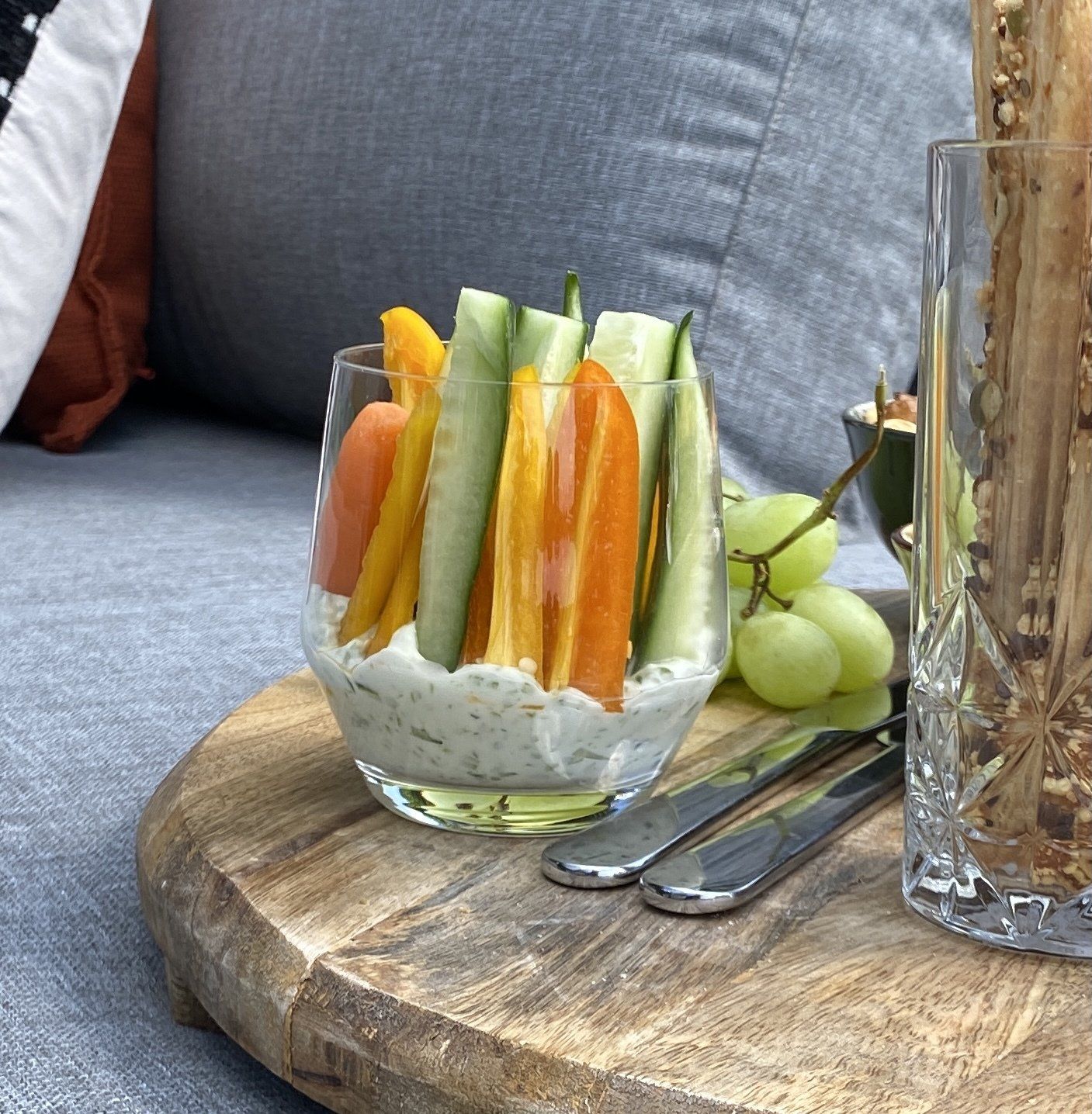 groente met dip | vegan heksenkaas | groene dromers
