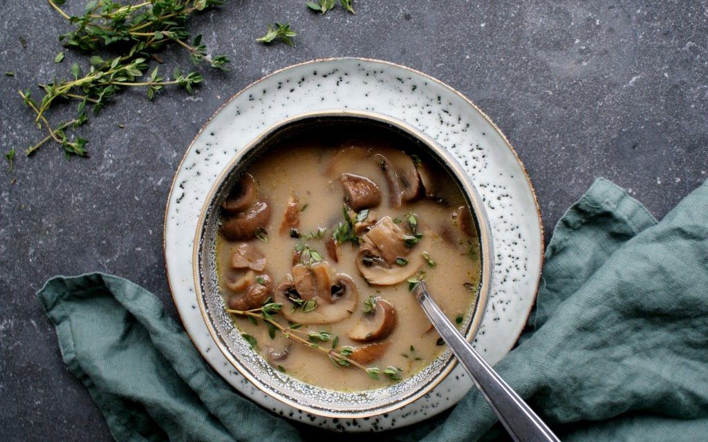 Champignonsoep | vegan soep | groene dromers