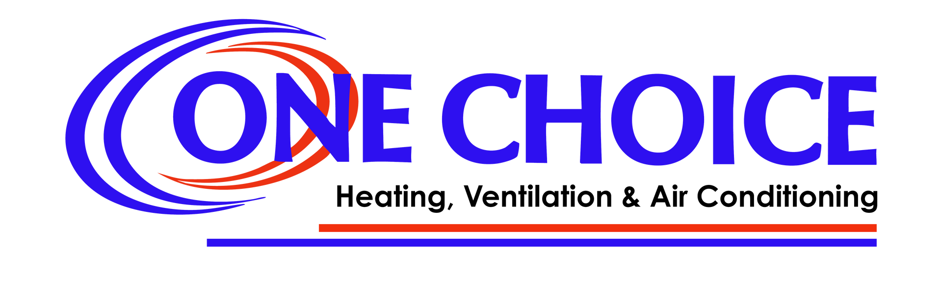 The logo for one choice heating , ventilation and air conditioning