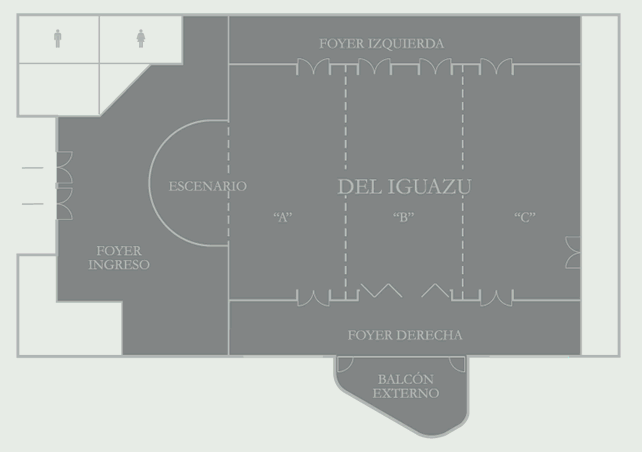 Un dibujo de una cancha de baloncesto con las palabras del iguazú escritas.