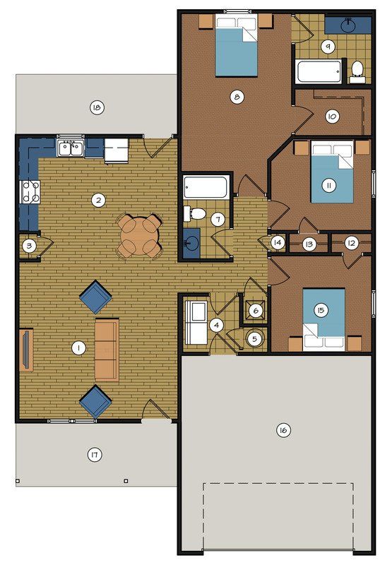 3 Bed, 2 Bath