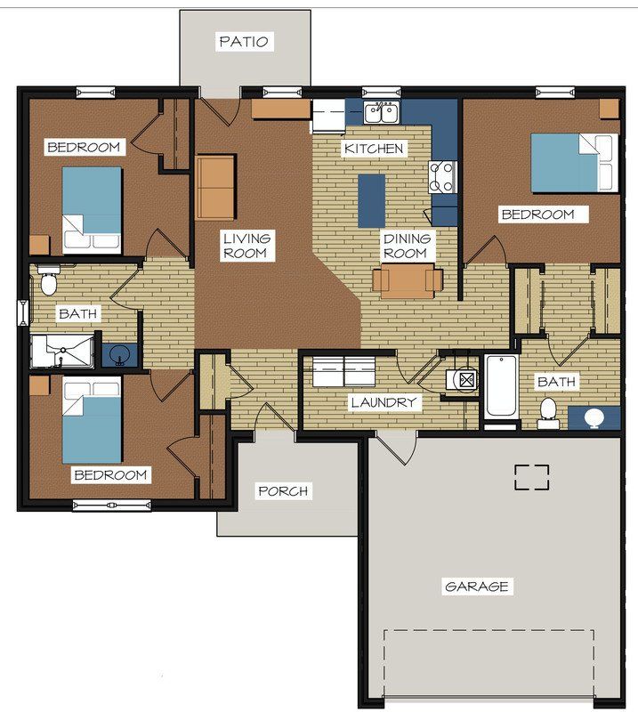 3 Bed, 2 Bath