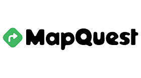 MapQuest logo with a green diamond-shaped icon and black text.