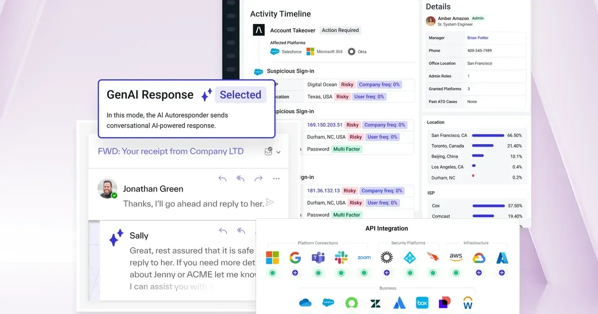 Dashboard interface with a pop-up window displaying a graph and metrics such as followers, engagement, and reach. The interface has blue and white color scheme.