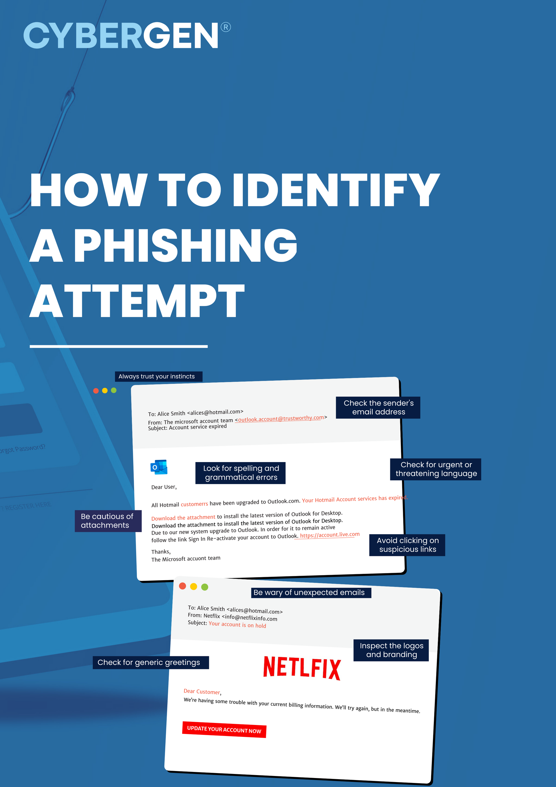 A blue graphic from Cybergen: 