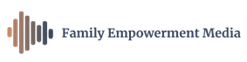 Logo with soundwave graphic next to