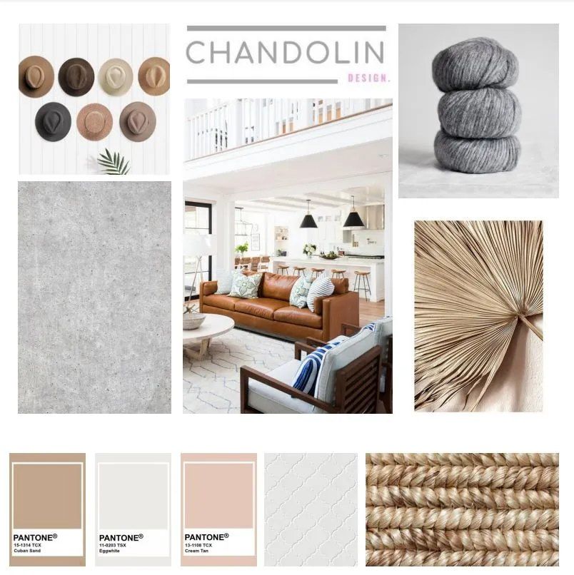 A Collage of Photos of a Living Room With a Couch and Chairs — Chandolin Construction in Bathurst, NSW