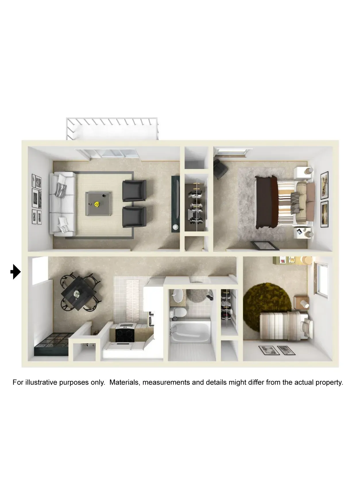 2 Bed furnished