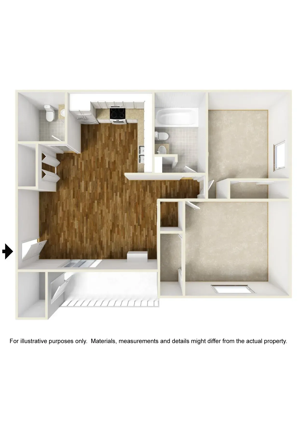 2 Bed Unfurnished