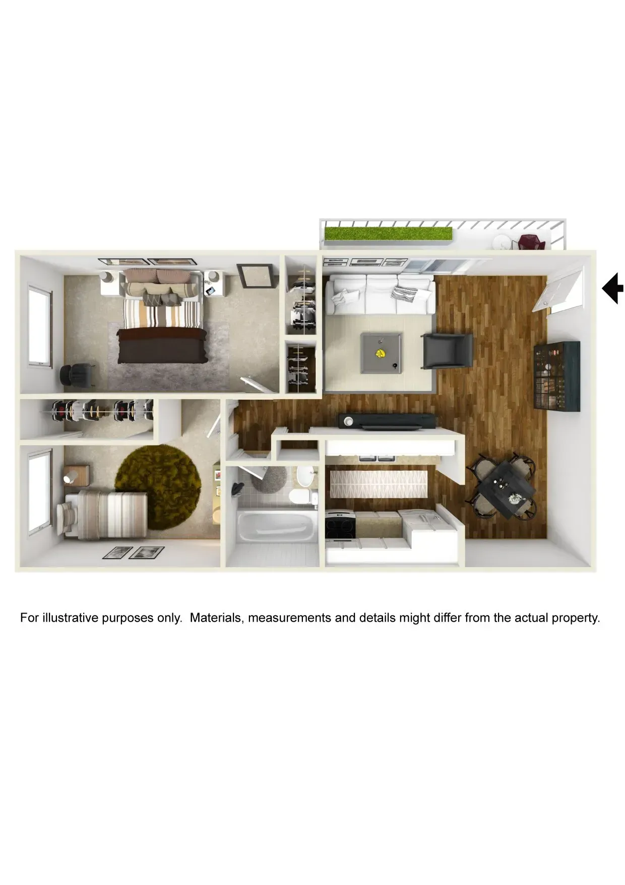 2 Bed furnished
