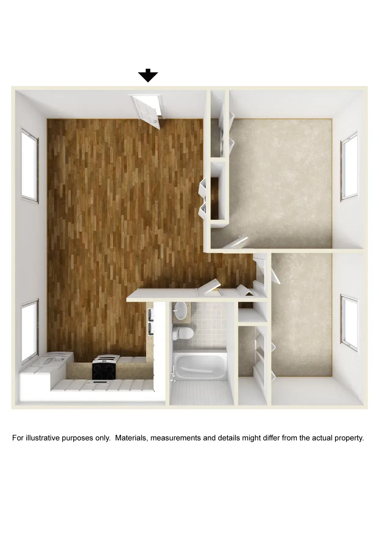 2 Bed Unfurnished