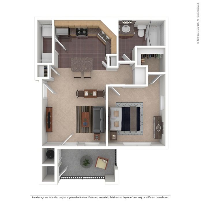 1 Bed furnished