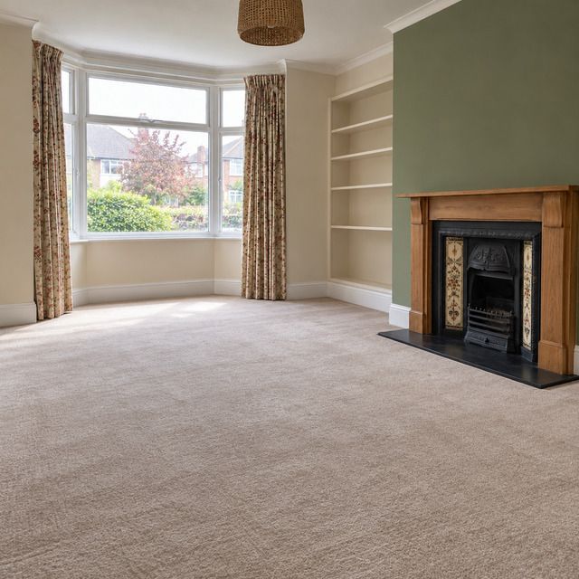 The same room empty and swept after the clearance