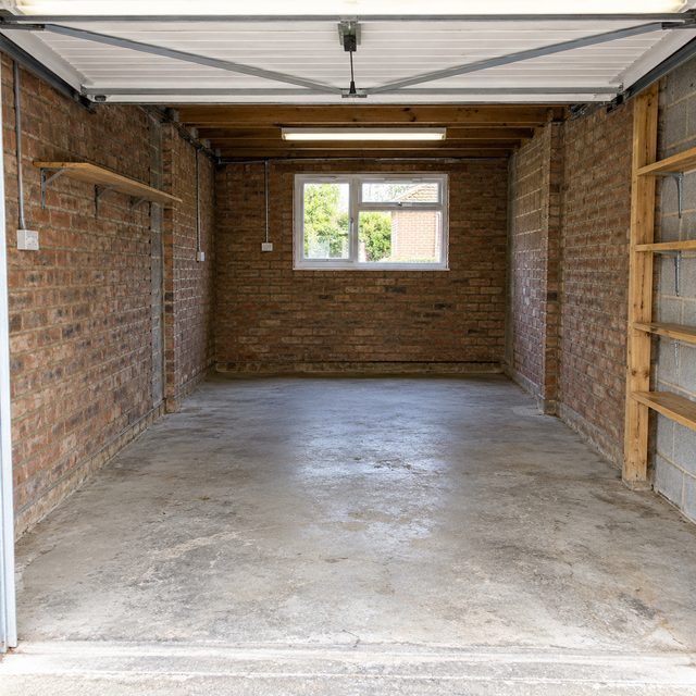 The same room empty and swept after the clearance