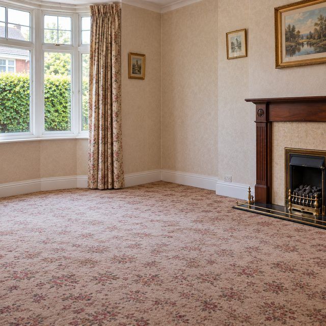 The same room empty and swept after the clearance