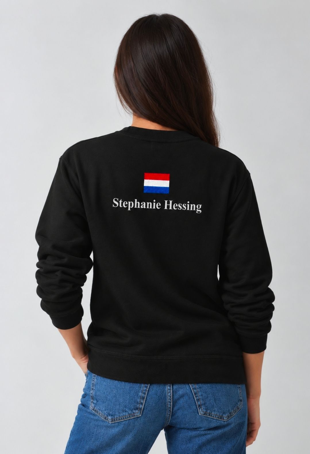Custom Dutch trui gepersonaliseerd bedrukt naam vlag logo glitter bedrukt eigen naam eigen logo