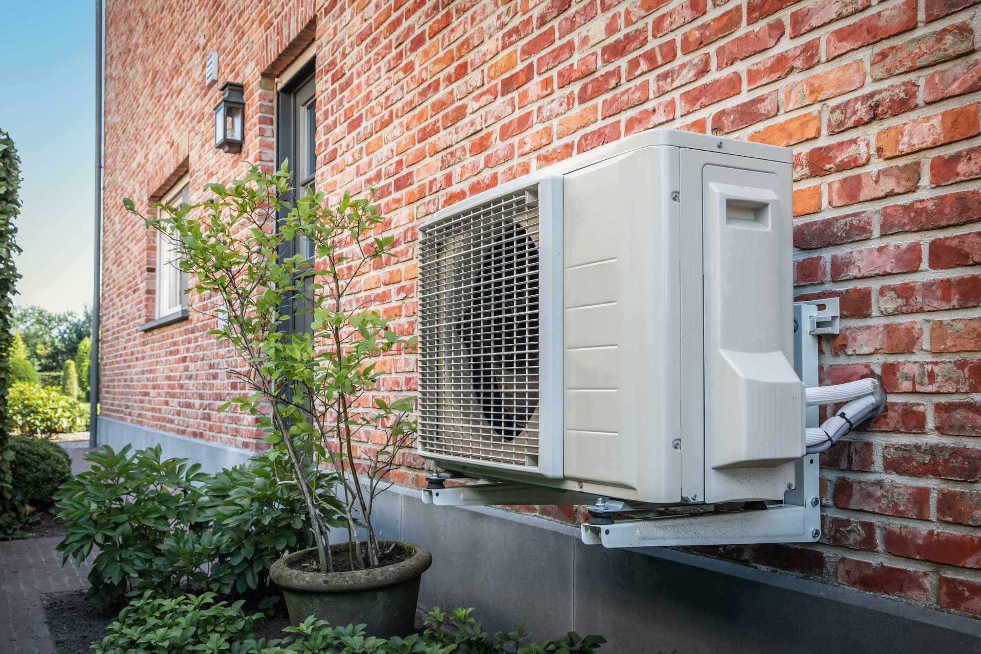 heat pump attached to home
