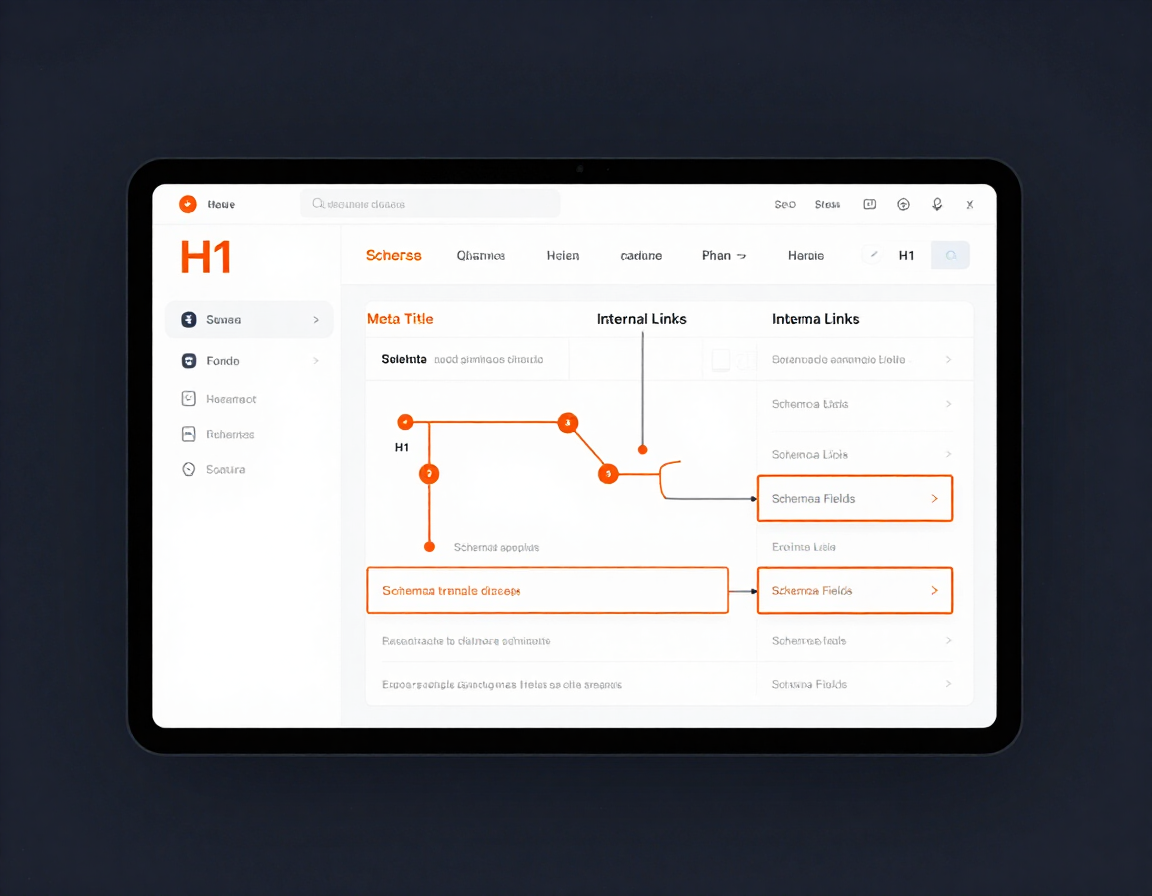 On-page SEO page structure diagram with annotated elements