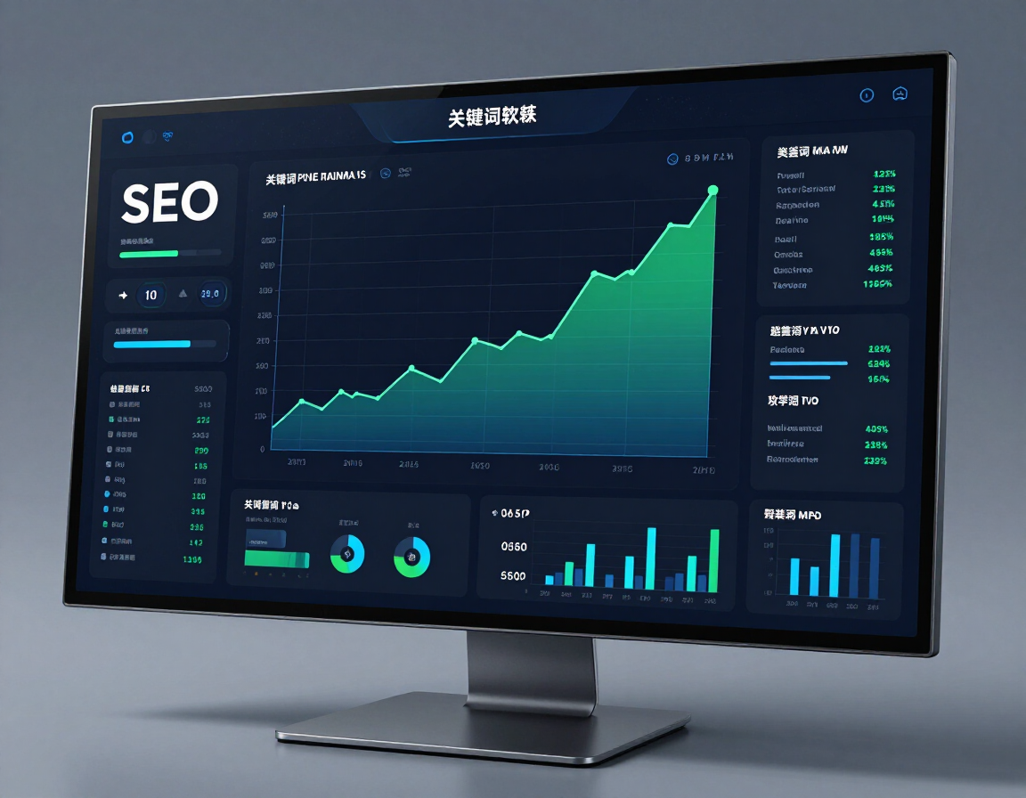 SEO roadmap and keyword ranking growth chart dashboard