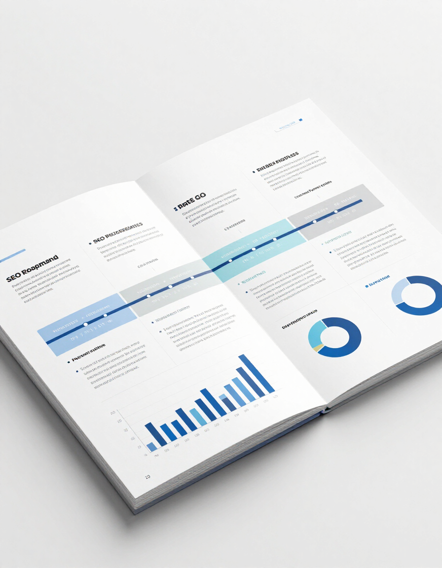 Professional SEO roadmap document with phased project timeline