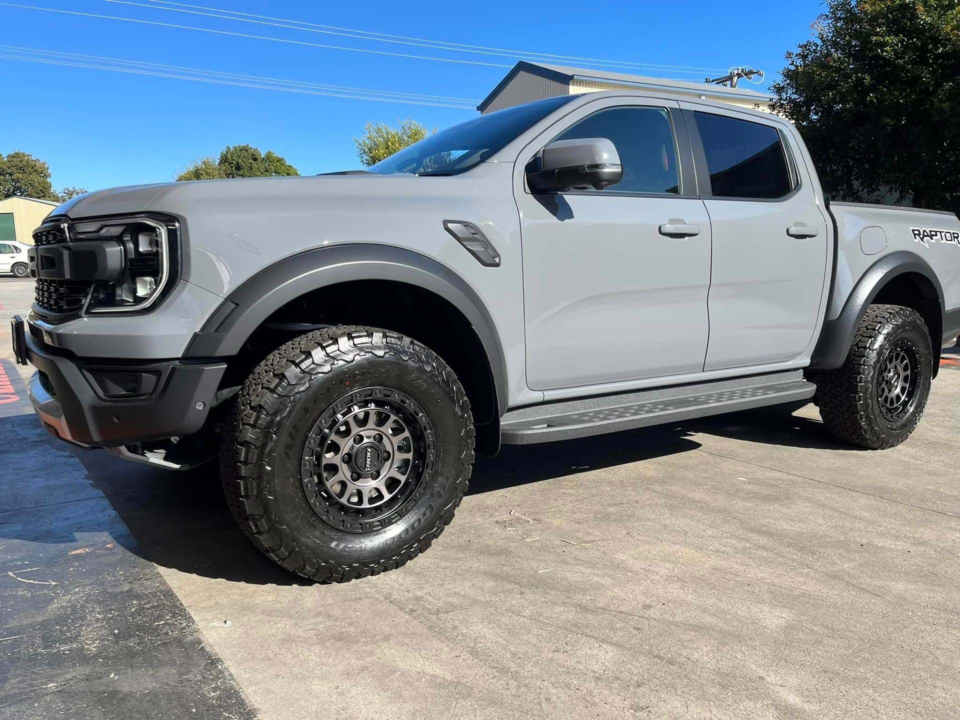 Gray Vehicle With Newly Replaced Tyres