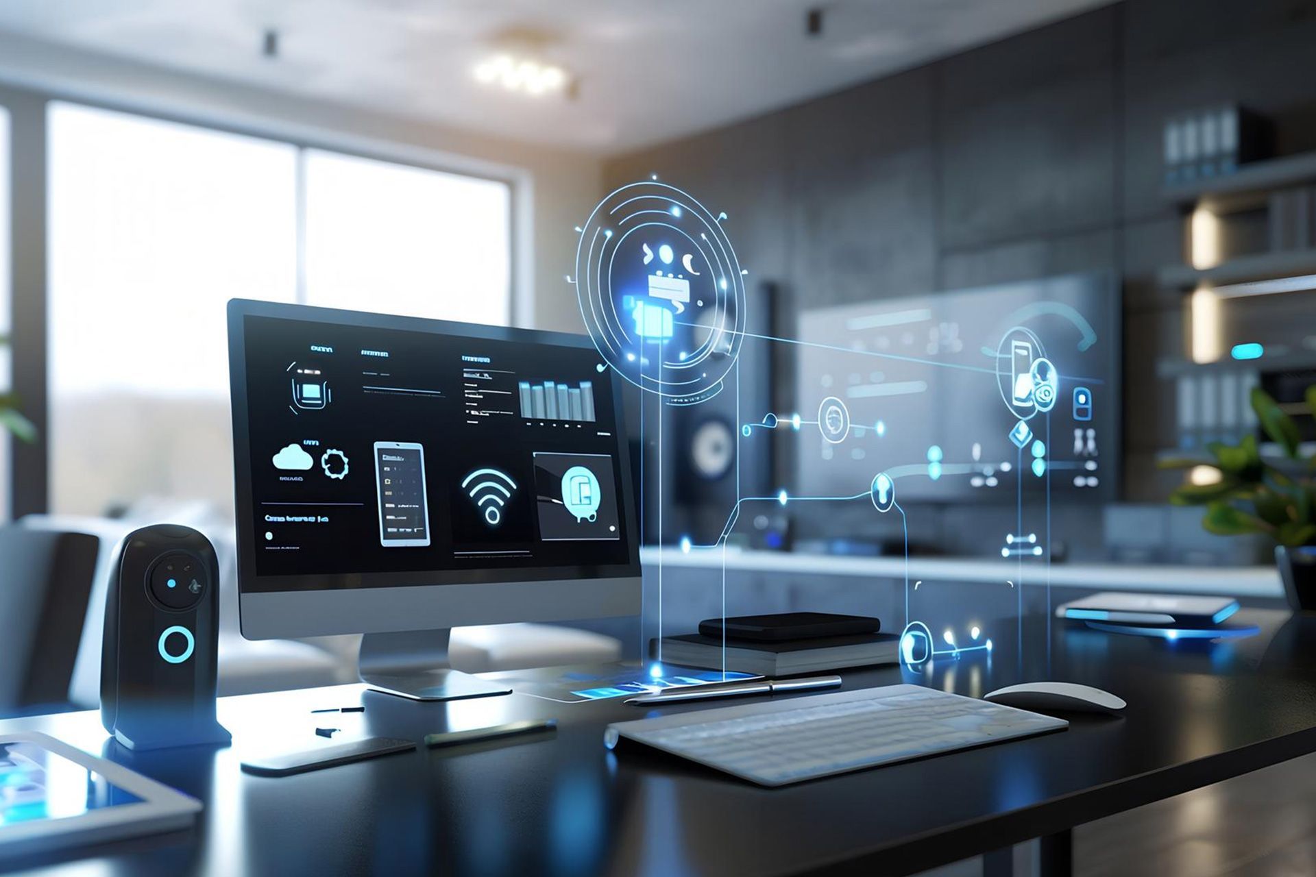 smart office technology with connected automation systems