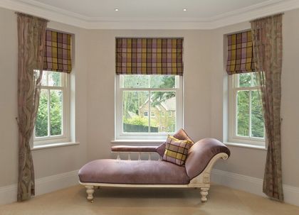 Floral patterned sofa in a regal room