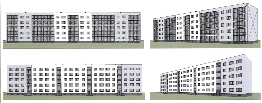Daugiabučio gyvenamo namo Kretingos g. 1, Klaipėda atnaujinimo (modernizavimo) projektas