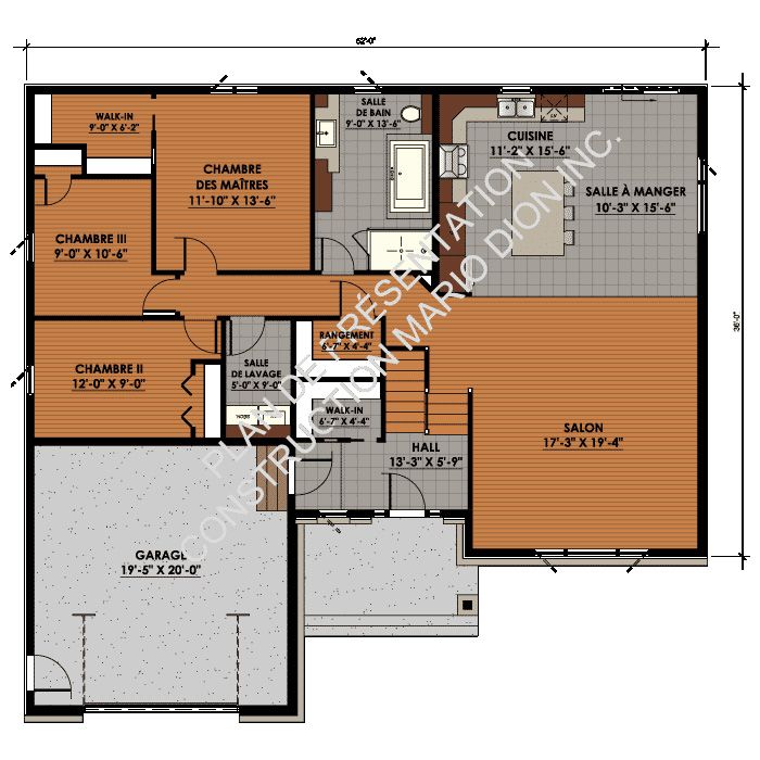 Un plan d'étage d'une maison avec le mot mario dessus